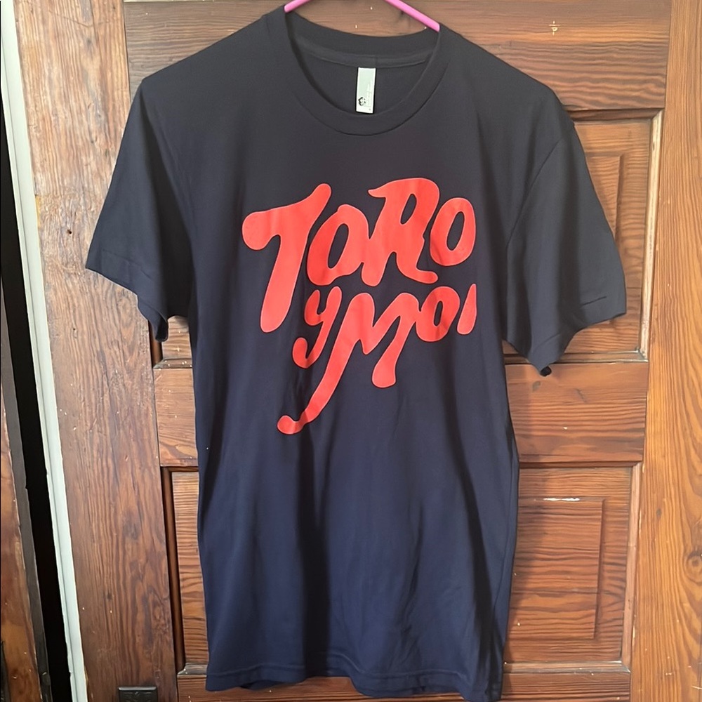 Toro y Moi tee size Small - navy/red